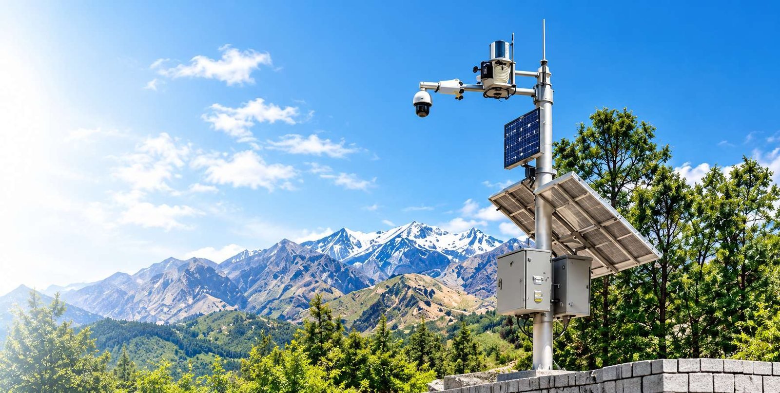 Off-grid solar power for forest fire monitoring