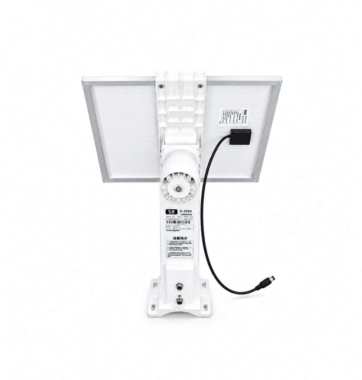 PBJIE S series solar panel - back view with controller