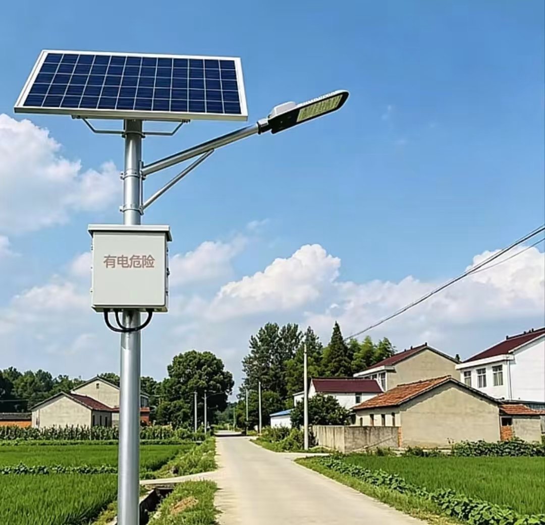 S series solar kit on village street light pole