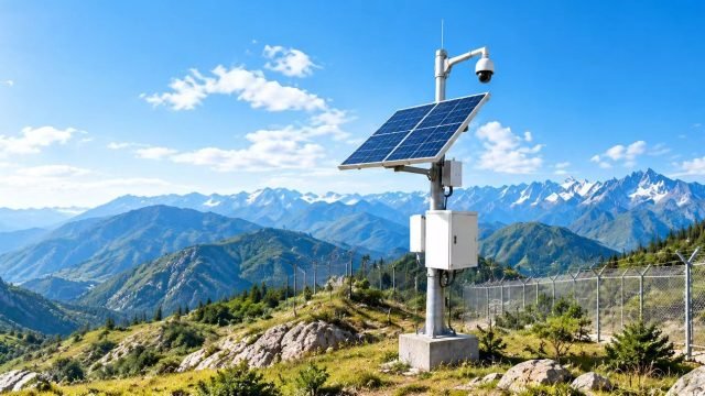 Solar power for border surveillance in remote mountains