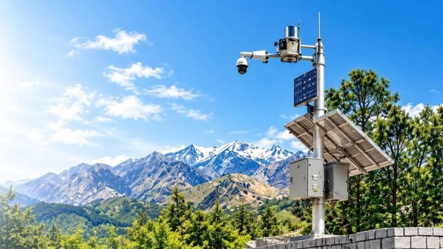 Off-grid solar power for forest fire monitoring