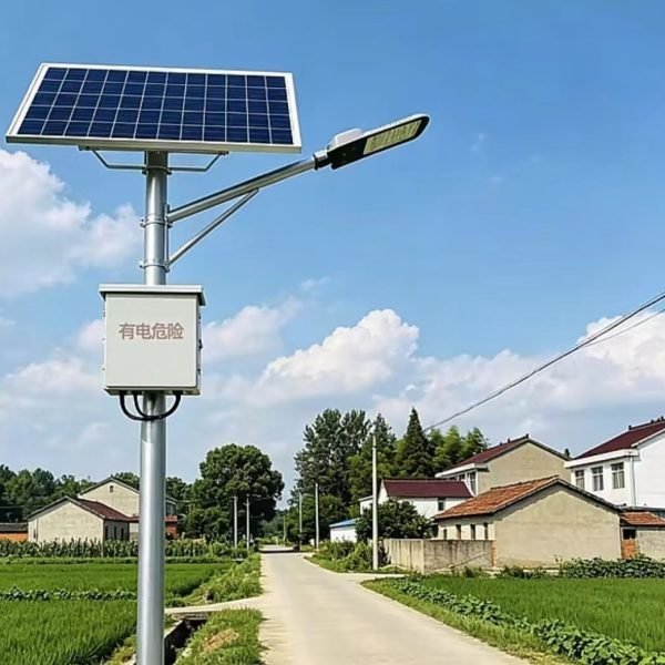 S series solar kit on village street light pole