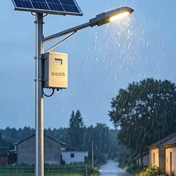 S series solar kit in rainy night street lighting